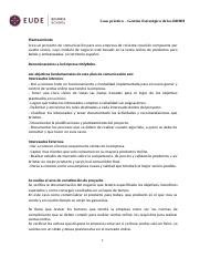 Caso Pr Ctico Comunicaci N En Los Proyectos Docx Caso Pr Ctico