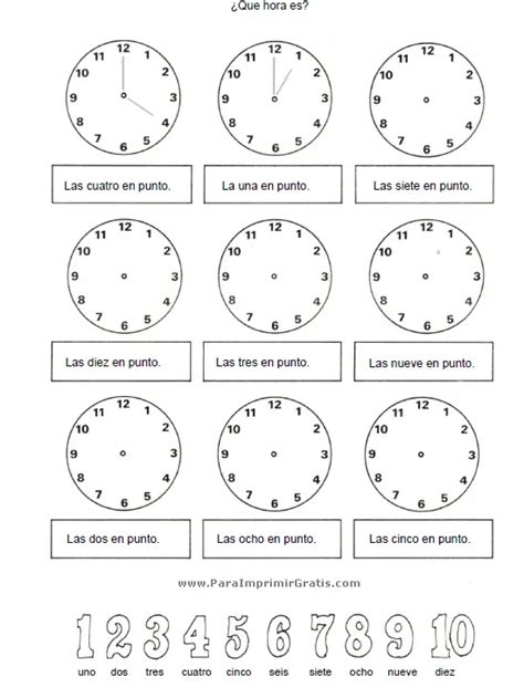 El Reloj Para Imprimir Imagui