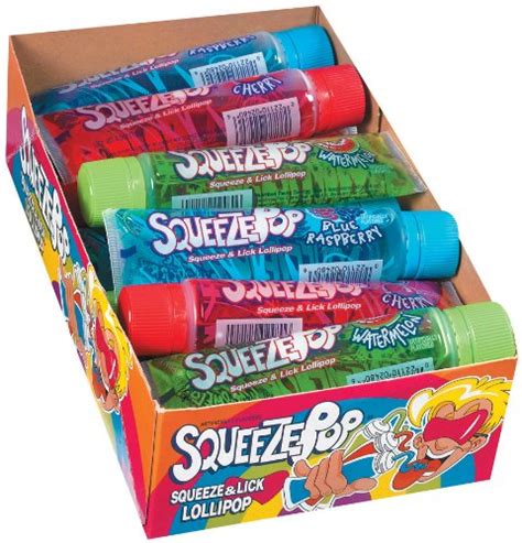 Hubba Bubba Squeeze Pop Assorted Sweet Lollipops Pack Of 18 • The