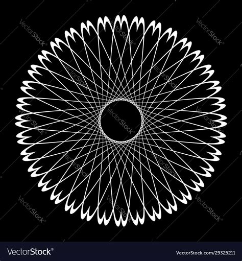 Pattern in circle shape Royalty Free Vector Image