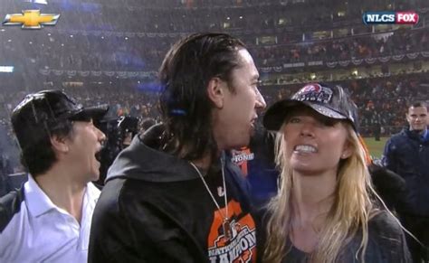 Tim Lincecum And Blond Girlfriend Celebrate Giants Win Pictures