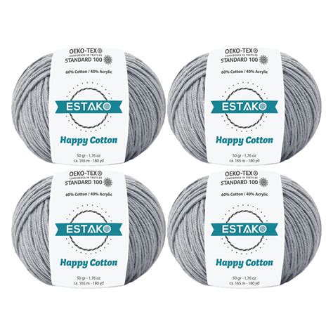 Amazon Estako Happy Cotton Skeins Pack Cotton Acrylic