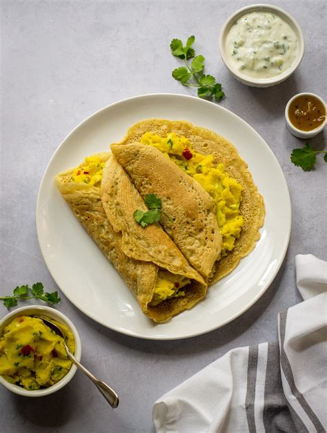 Recipe Indian Pancakes With Spiced Potato Filling The Veg Space