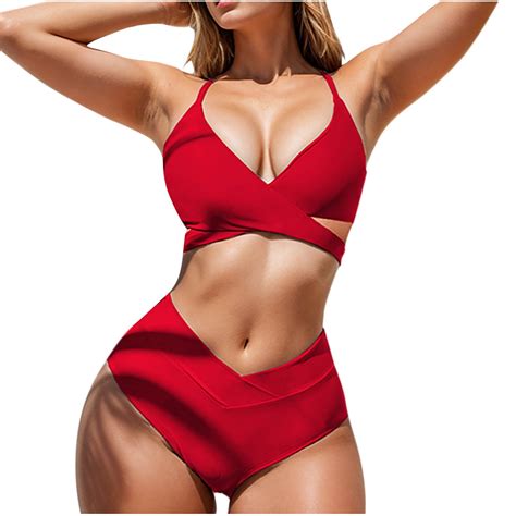 Levmjia Women Sexy High Waist Bikini Set UPF50 Swimwear Adjustable