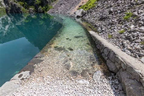 Blue Lake Called Modro Jezero At Imotski In Croatia Stock Image