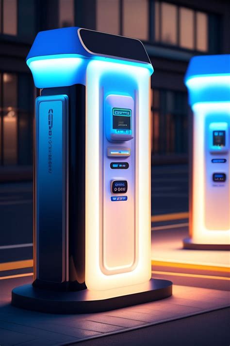 Lexica - Futuristic EV charging station, dutch angle, dynamic lighting ...