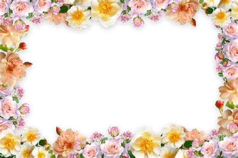 Premium Photo Flower Border Frame Background Flower Background Floral