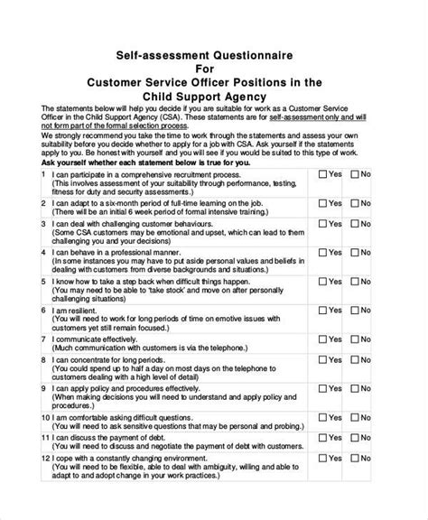 Customer Service Questionnaire 7 Examples Format How To Improve Pdf