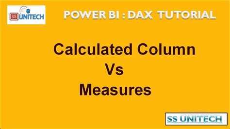 Measures Vs Calculated Columns In Dax And Power Bi Dax Tutorial