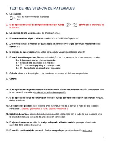 Test Resistencia Materiales Sin Corregir Pdf