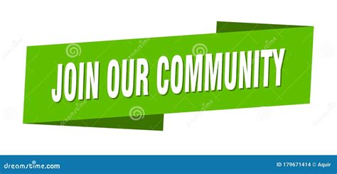 Join Our Community Banner Template Join Our Community Ribbon Label