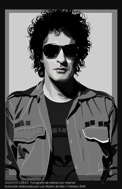 Gustavo Cerati Retratos Famosos Retrato De Silueta Gustavo Cerati