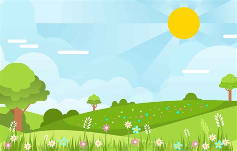 Spring Landscape Background 2072216 Vector Art at Vecteezy