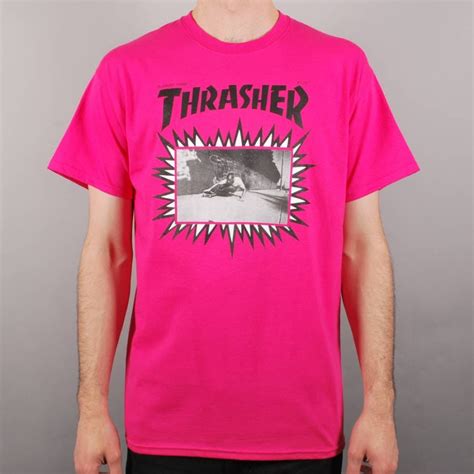 Thrasher Jay Adams Explosive Cover Skate T Shirt Pink Thrasher From