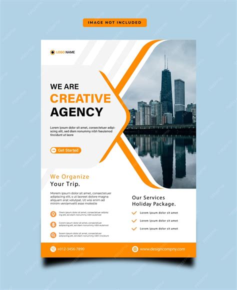 Premium Vector Creative Agency Flyer Design Template Vector