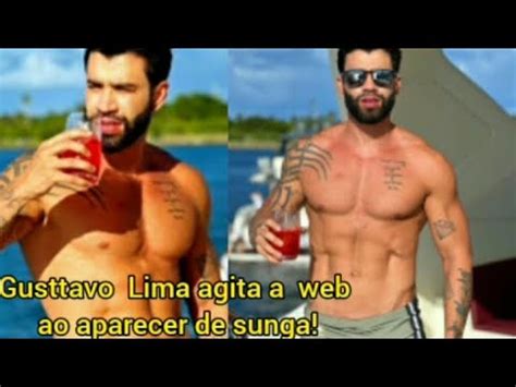 Gusttavo Lima Agita A Web Ao Aparecer De Sunga YouTube