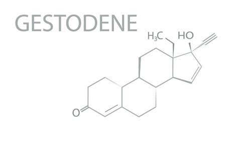 Gestodene molecular skeletal chemical formula 36465248 Vector Art at Vecteezy