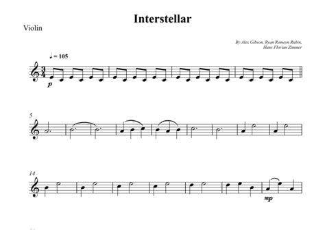 Interstellar (arr. Wesley S. SIlva) by Hans Florian Zimmer Sheet Music ...