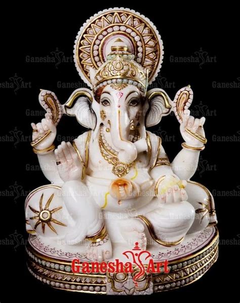 White Marble Ganesha Statue GN 4022 Size 1 Feet To 6 Feet At Rs 25000