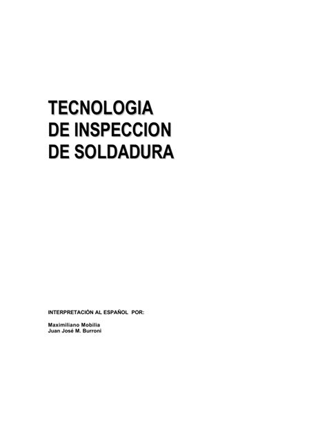 Manual De Inspector De Soldadura