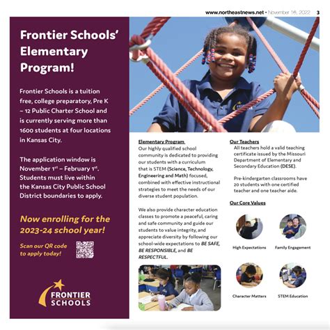 Frontier Schools Elementary Program Northeast News