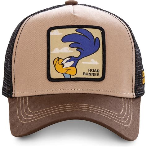 Capslab Road Runner Roa2 Looney Tunes Brown Trucker Hat Uk