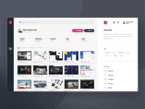 Dribbble Redesign Concept 3 By Matt Wojtaś On Dribbble