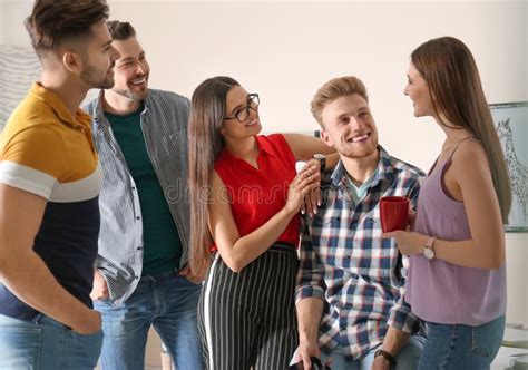 Group of Happy People Talking Stock Photo - Image of portrait, joyful ...