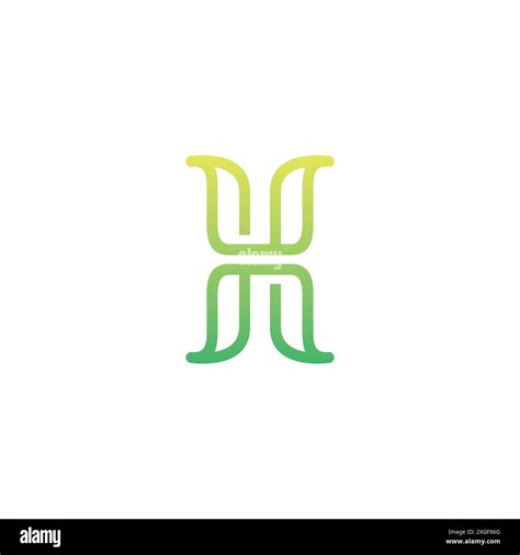 H Leaf Logo Design H Initial Logo Vector Stock Vector Image Art Alamy