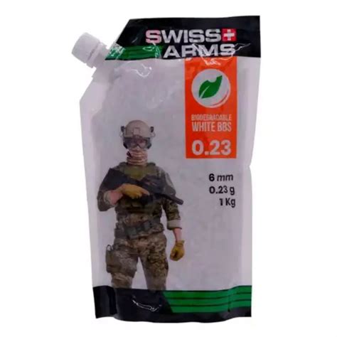 Swiss Arms Organic Airsoft Bbs 023 G White Bag Of 1kg Wicked Store