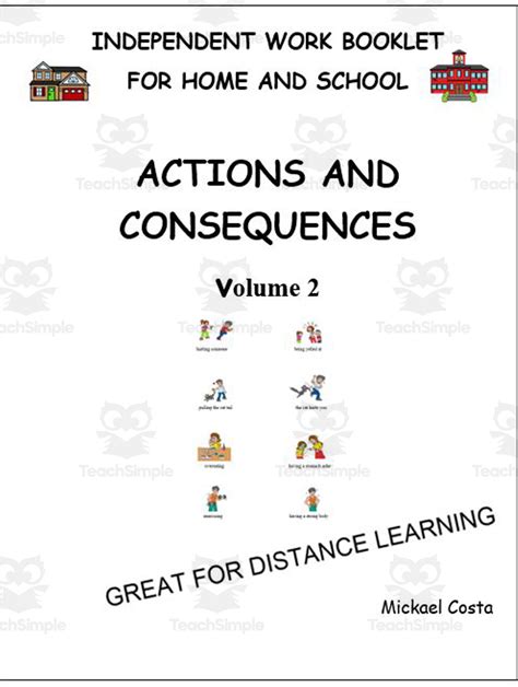 Literacy Worksheets Actions And Consequences Vol By Teach Simple