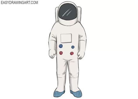 How To Draw An Astronaut Easy Drawing Art