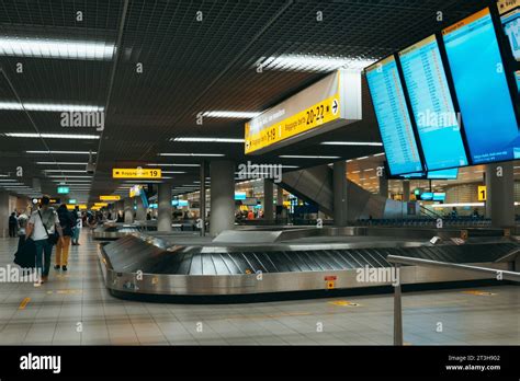 Luggage Carousels At Amsterdam Schiphol Airport Arrivals Baggage Claim