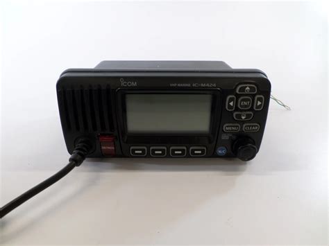 Icom Ic M424g Marine Vhf Radio Transceiver Unit W Hm 196b Mic Max