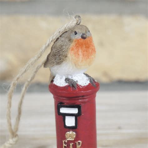 Robin On Postbox Christmas Tree Decoration