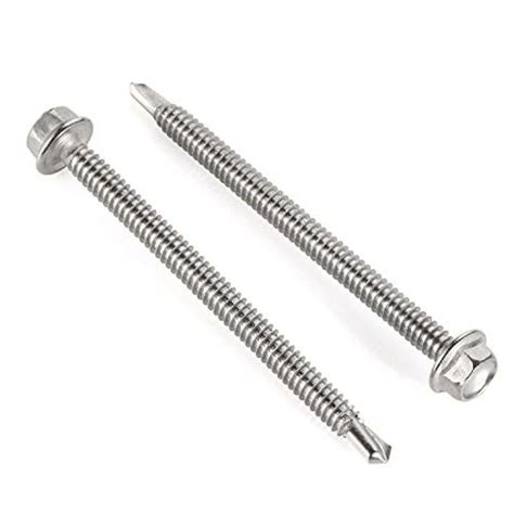 Getuscart 14 X 1 34 Hex Washer Head Self Drilling Screws Self