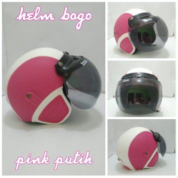 Jual Helm Bogo Retro Kulit Klasik Pink Putih Kaca Bogo Ori Di Lapak