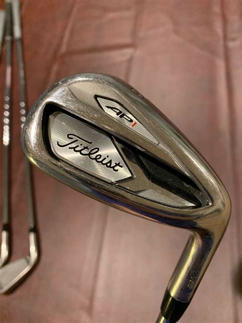 Used Titleist Ap1 718 Iron Set 4 P48° Amt Red S300 Stiff Flex Steel