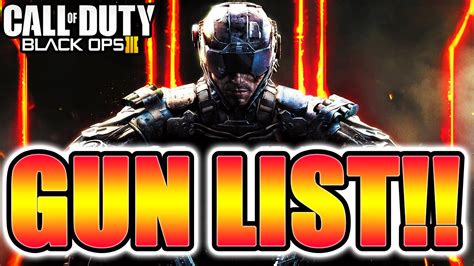 Black Ops 3 Gun List All Known Guns Right Now Call Of Duty Bo3