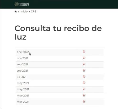 C Mo Descargar E Imprimir El Recibo De Luz De La Cfe Por Internet En M Xico