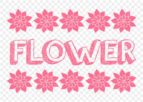 Text Font Png Transparent Pink Flowers And Font Or Text Flower Pink