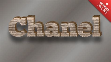 Chanel 3D Wood Texture Text Effect Generator