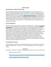 Phase 3 COPD Synthesis Docx COPD Synthesis Pathophysiology Clinical