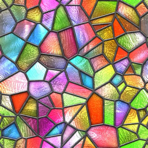 Stained Glass Seamless Texture For Window D Illustration Stock