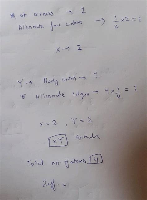 A Compound Formed By Elements X And Y Crystallizes In The Cubic