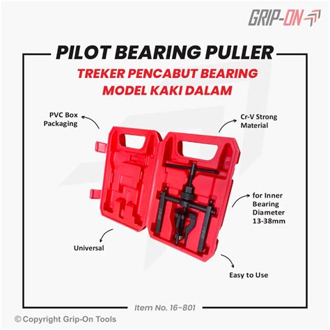 Grip On Pilot Bearing Puller Treker Alat Cabung Bearing Dalam Grip On