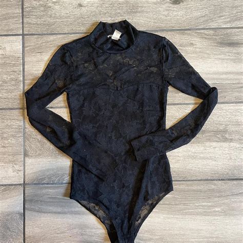 Black lace bodysuit Super pretty on Fully... - Depop