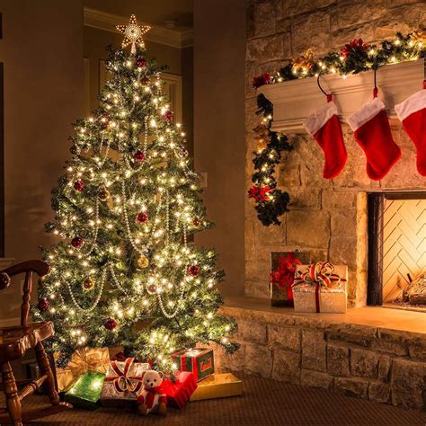 christmas tree with incandescent lights