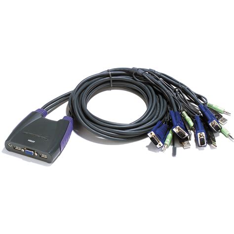 Aten Cs64u 4 Port Usb Kvm Switch Cs64us Bandh Photo Video