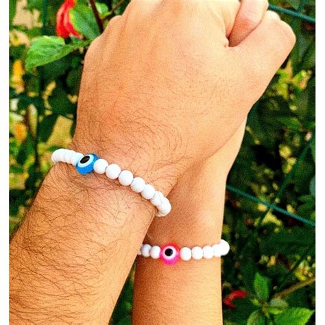 Pulseiras De Casal Olho Grego Shopee Brasil